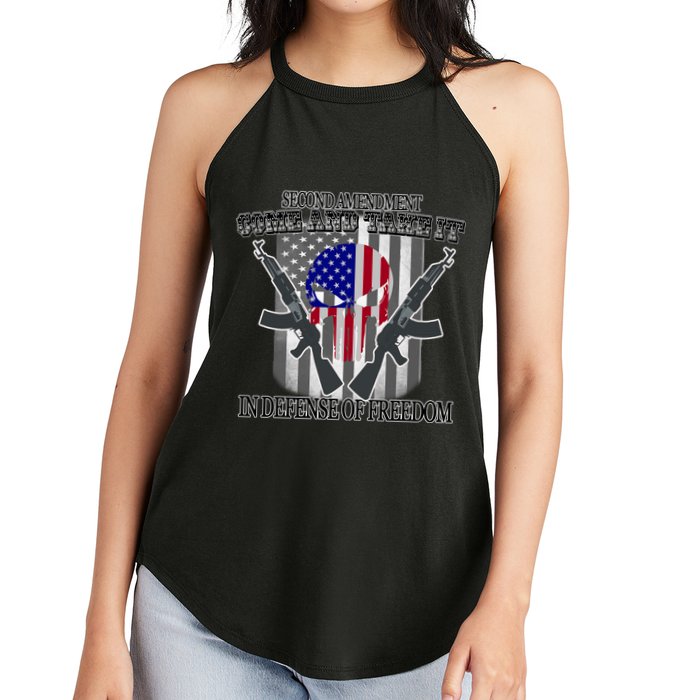 Second Amendment Come & Take It In Defense Of Freedom Women's Perfect Tri Rocker Tank