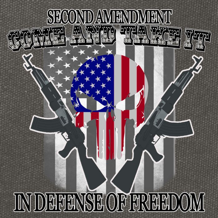 Second Amendment Come & Take It In Defense Of Freedom Cotton Canvas Backpack