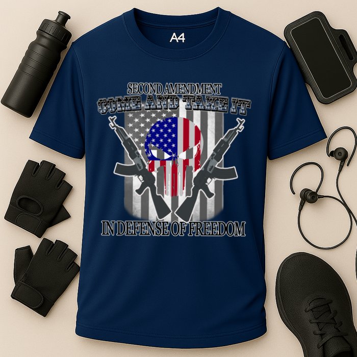 Second Amendment Come & Take It In Defense Of Freedom Cooling Performance Crew T-Shirt