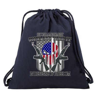 Second Amendment Come & Take It In Defense Of Freedom Drawstring Bag