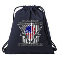 Second Amendment Come & Take It In Defense Of Freedom Drawstring Bag
