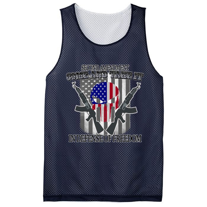 Second Amendment Come & Take It In Defense Of Freedom Mesh Reversible Basketball Jersey Tank