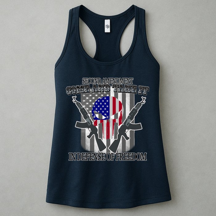 Second Amendment Come & Take It In Defense Of Freedom Womens Tank Top