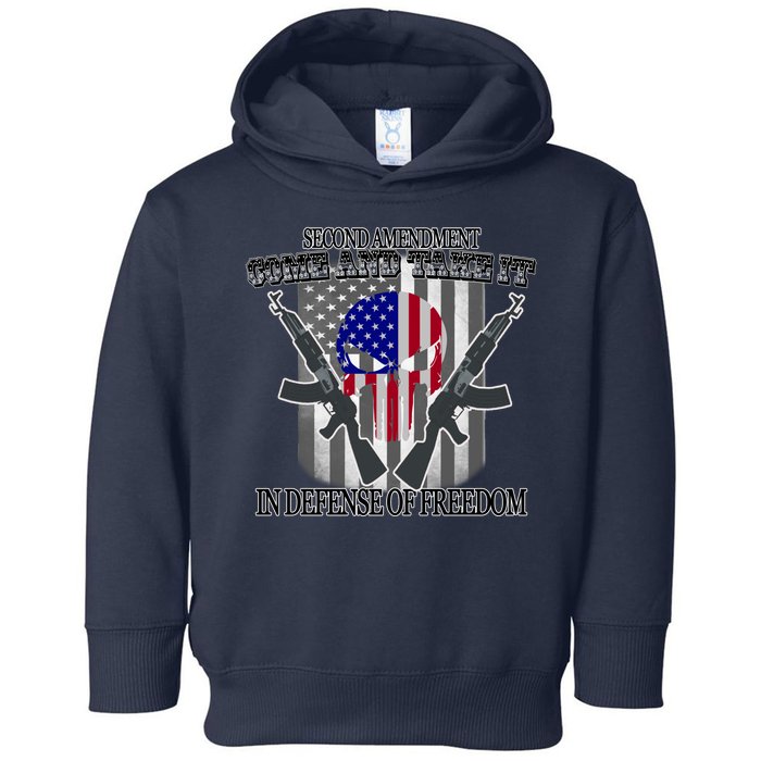 Second Amendment Come & Take It In Defense Of Freedom Toddler Hoodie