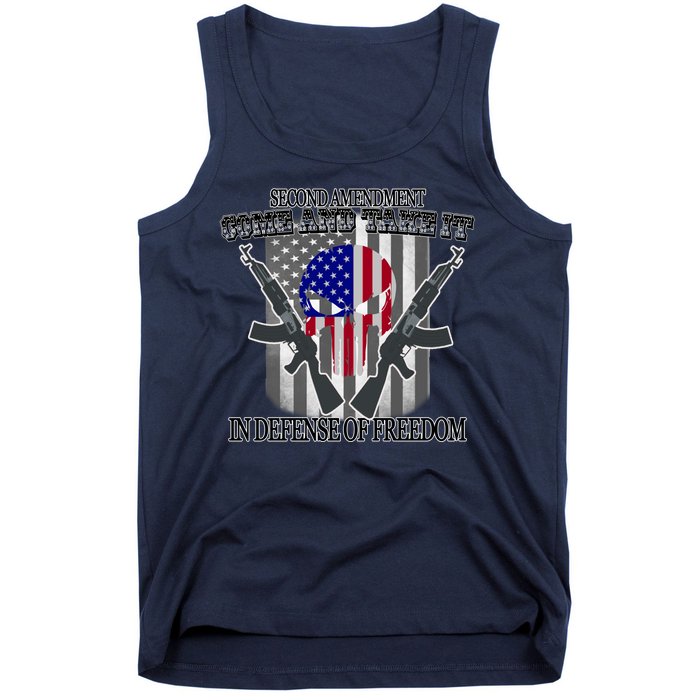 Second Amendment Come & Take It In Defense Of Freedom Tank Top