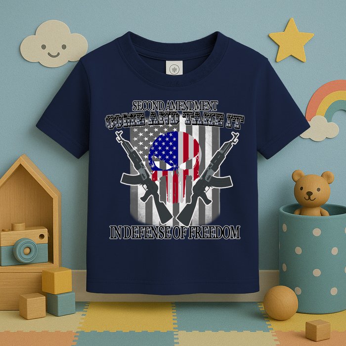Second Amendment Come & Take It In Defense Of Freedom Toddler T-Shirt