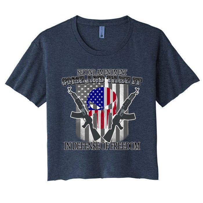 Second Amendment Come & Take It In Defense Of Freedom Crop Top