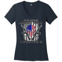 Second Amendment Come & Take It In Defense Of Freedom Women's V-Neck T-Shirt