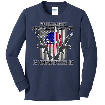 Second Amendment Come & Take It In Defense Of Freedom Kids Long Sleeve Shirt