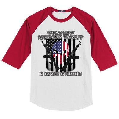 Second Amendment Come & Take It In Defense Of Freedom Kids Colorblock Raglan Jersey