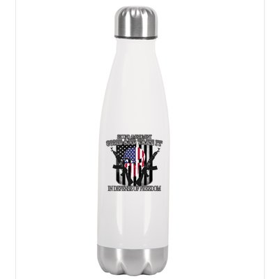 Second Amendment Come & Take It In Defense Of Freedom Stainless Steel Insulated Water Bottle