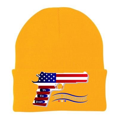 Second Amendment Support Hand Gun Knit Cap Winter Beanie