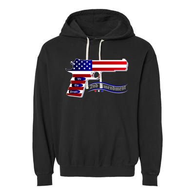 Second Amendment Support Hand Gun Garment-Dyed Fleece Hoodie