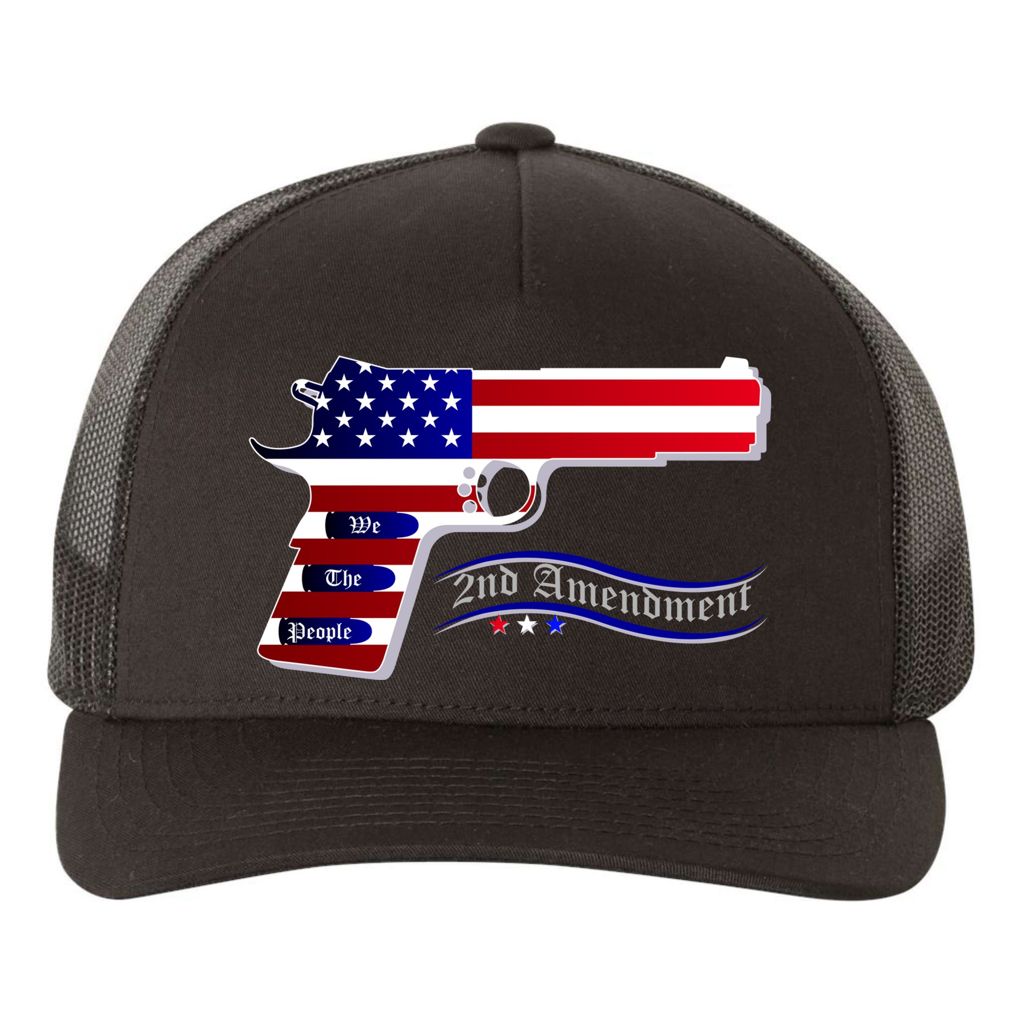 Second Amendment Support Hand Gun Yupoong Adult 5-Panel Trucker Hat