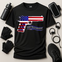Second Amendment Support Hand Gun Cooling Performance Crew T-Shirt