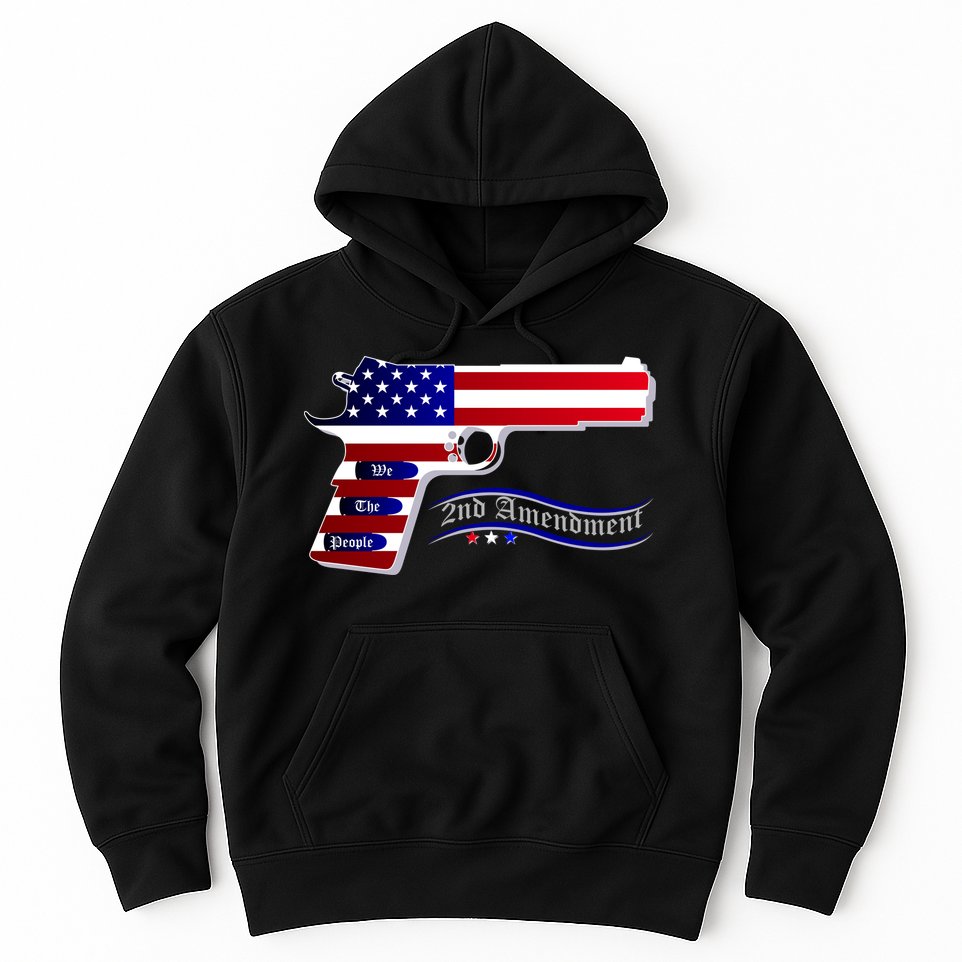 Second Amendment Support Hand Gun Hoodie
