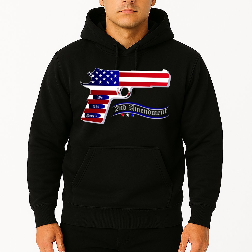 Second Amendment Support Hand Gun Hoodie