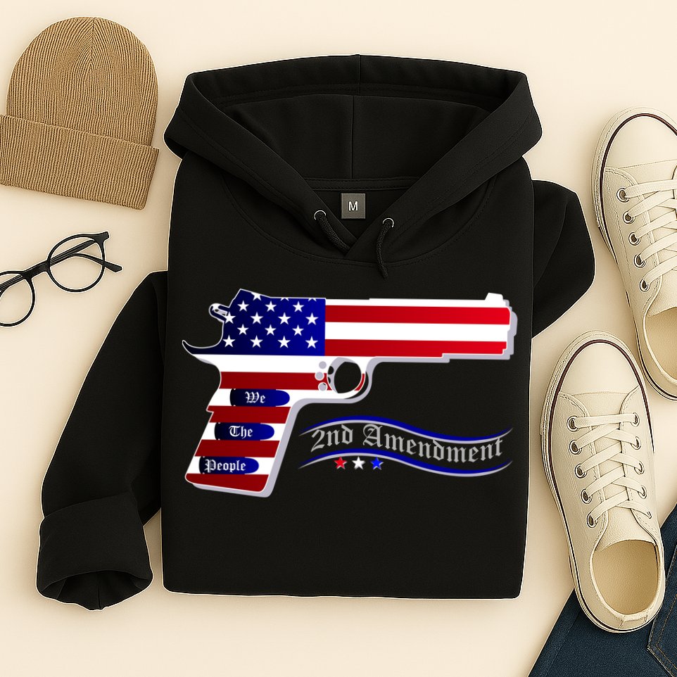 Second Amendment Support Hand Gun Hoodie