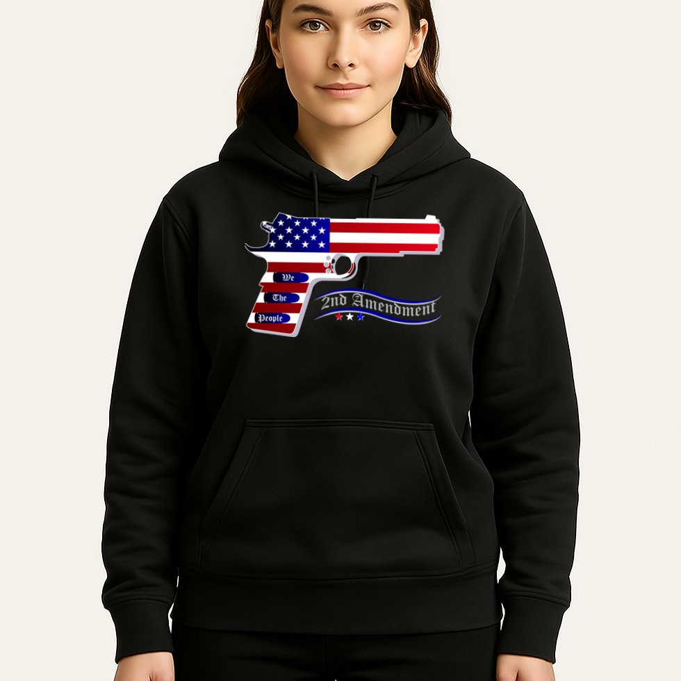 Second Amendment Support Hand Gun Hoodie