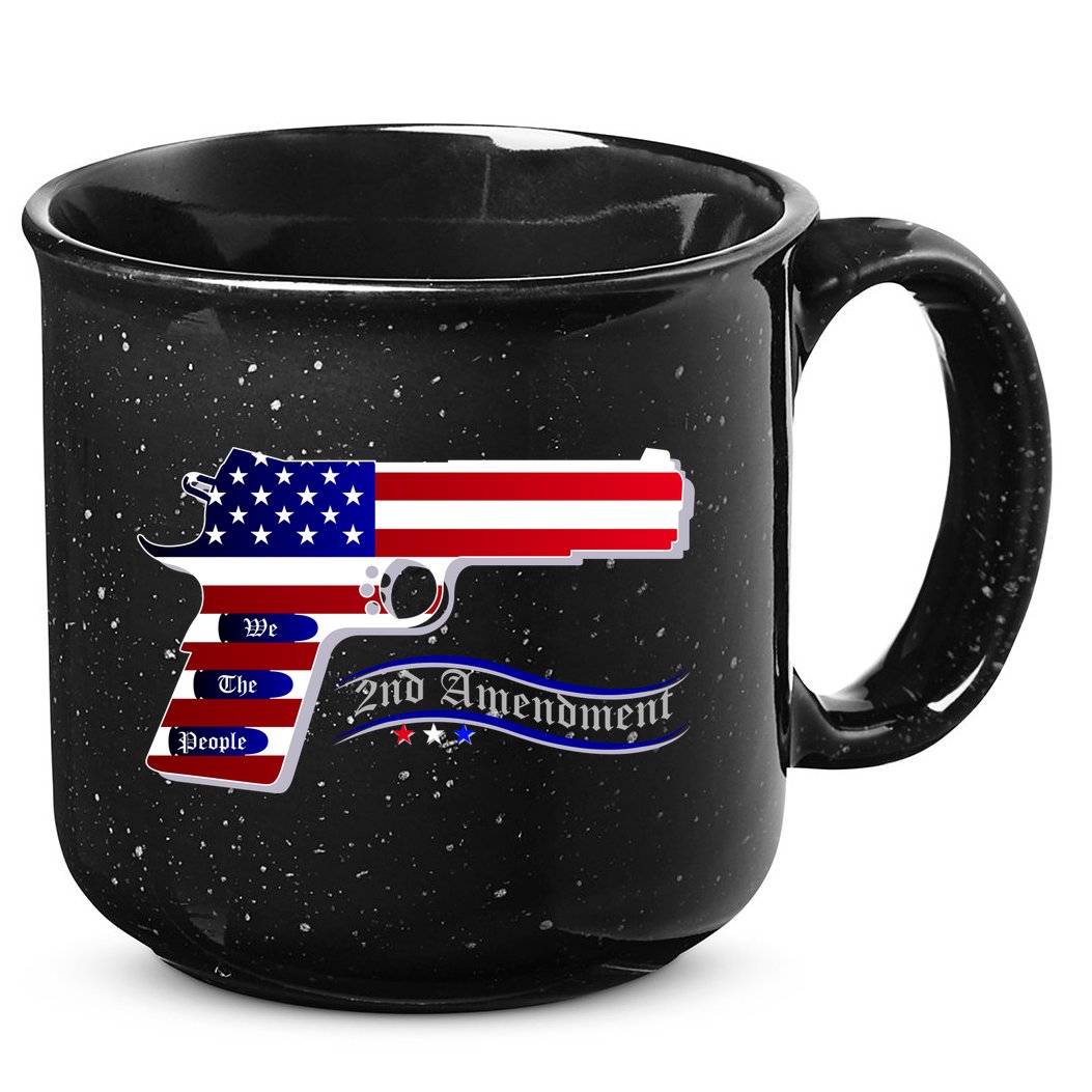 Second Amendment Support Hand Gun 15oz Campfire Ceramic Mug