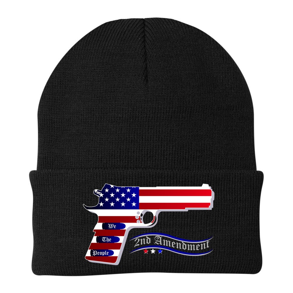Second Amendment Support Hand Gun Beanie