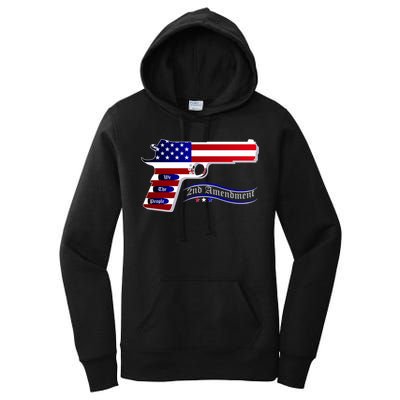 Second Amendment Support Hand Gun Women's Pullover Hoodie