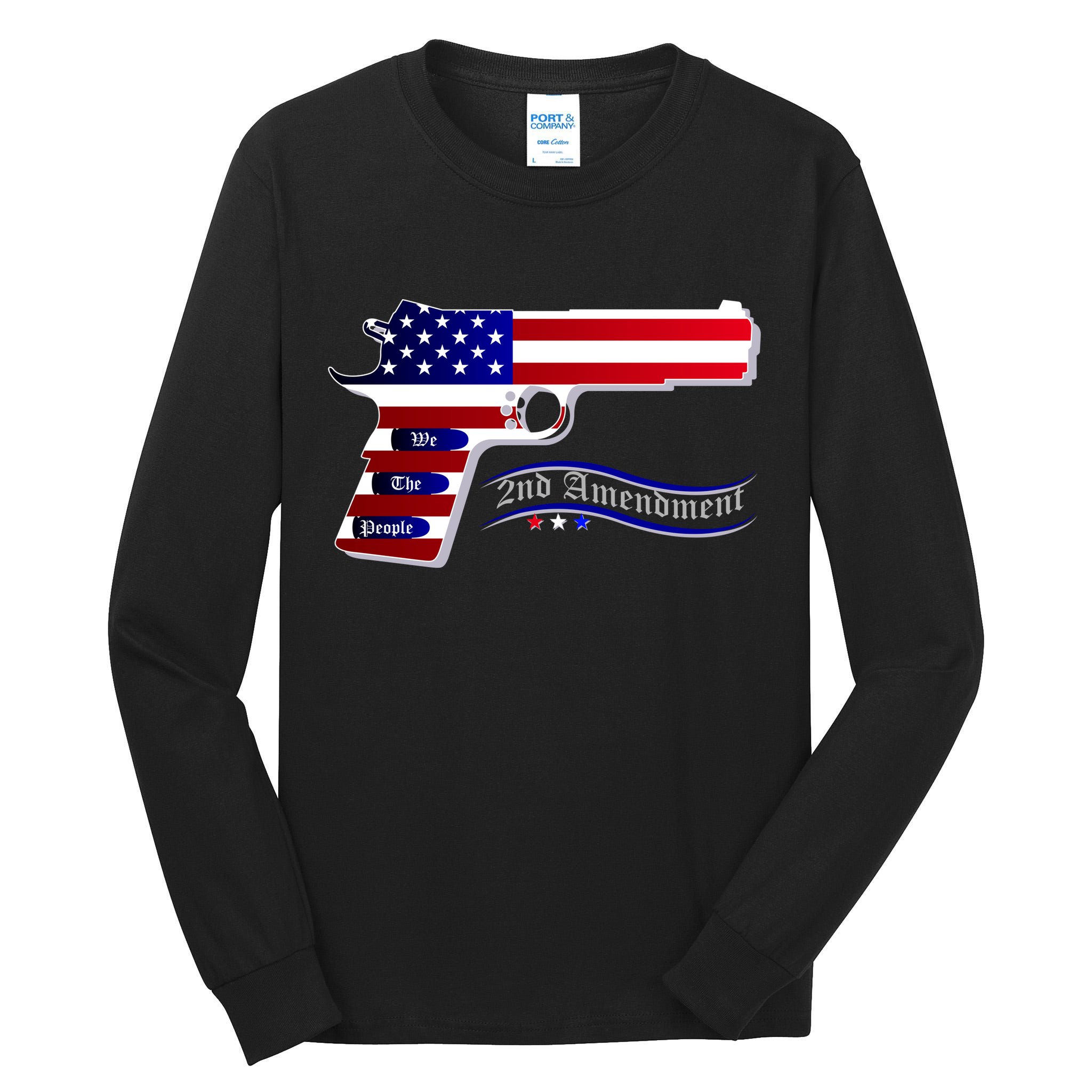 Second Amendment Support Hand Gun Tall Long Sleeve T-Shirt