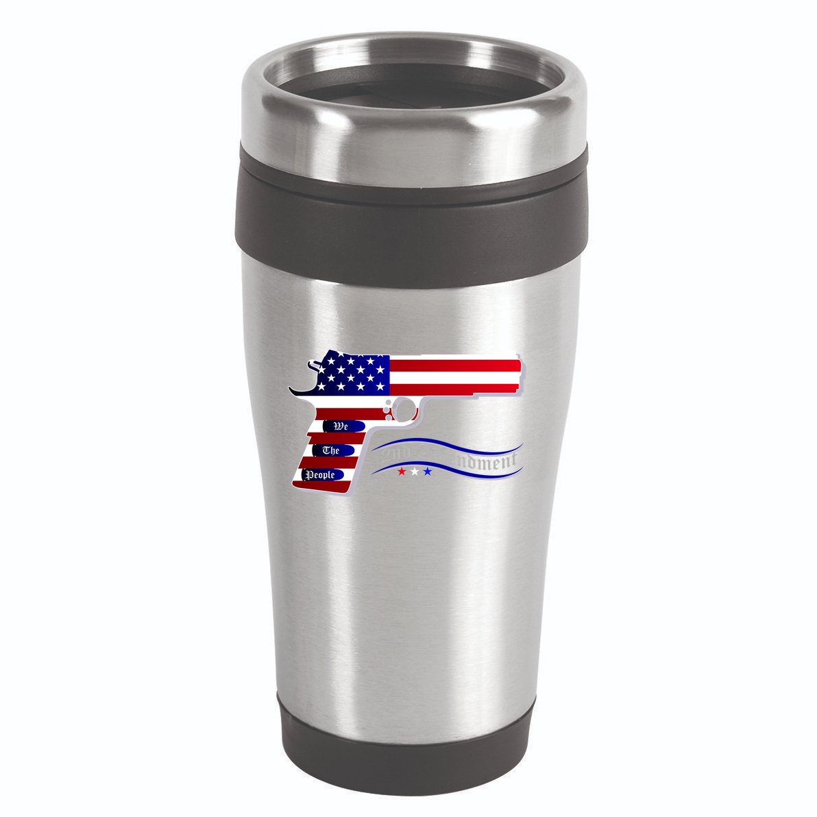 Second Amendment Support Hand Gun 16oz Travel Tumbler