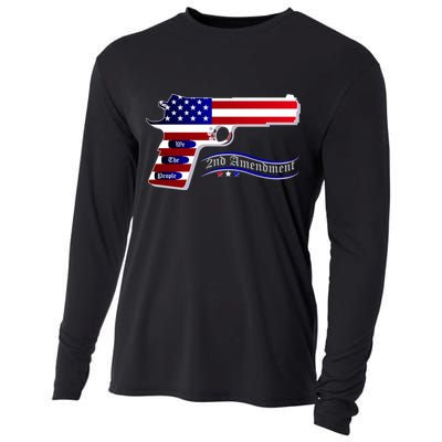 Second Amendment Support Hand Gun Cooling Performance Long Sleeve Crew