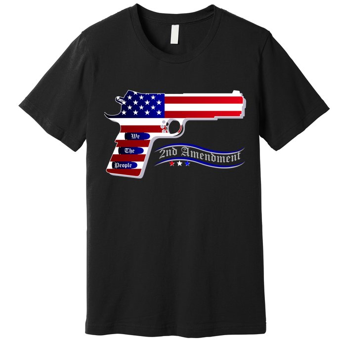 Second Amendment Support Hand Gun Premium T-Shirt