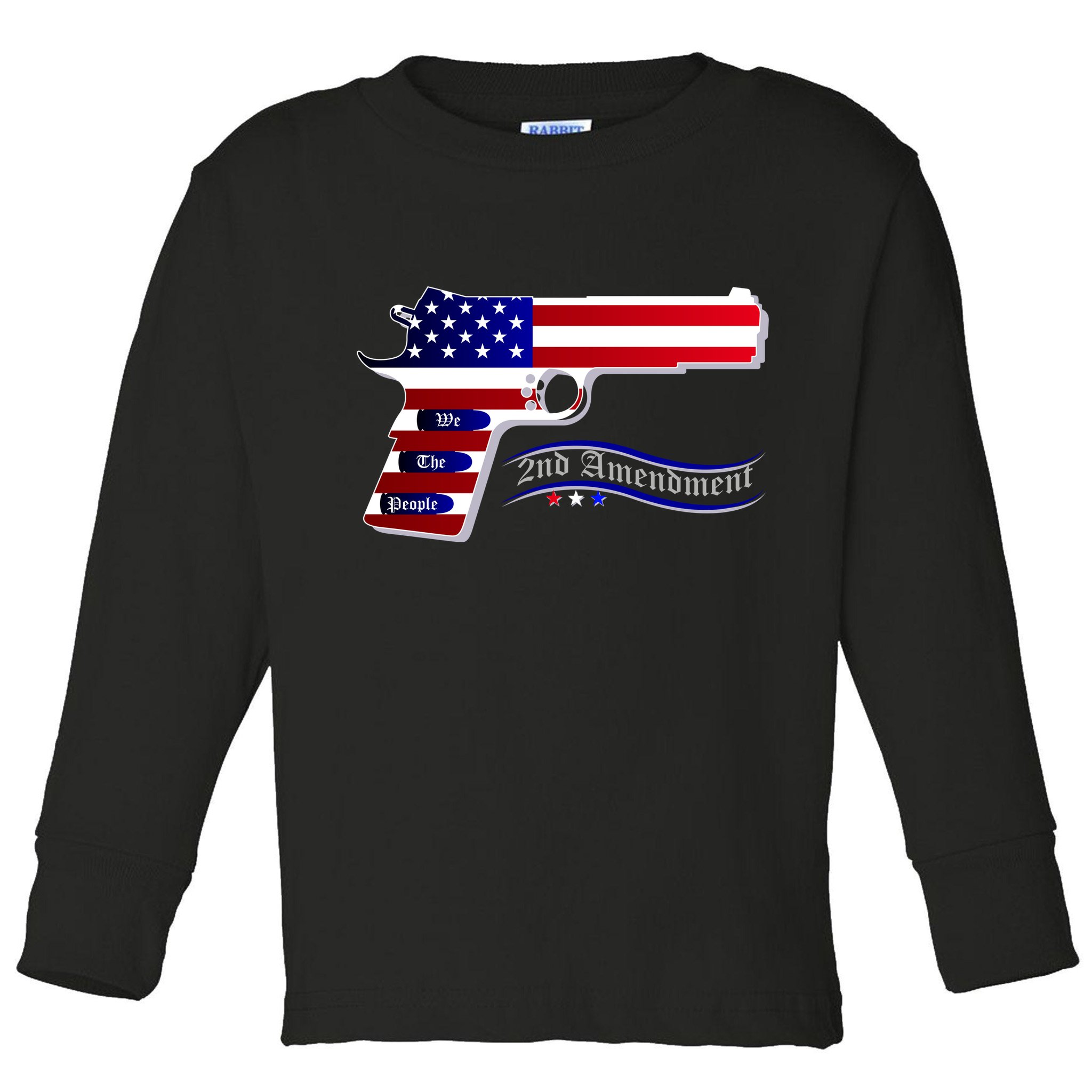 Second Amendment Support Hand Gun Toddler Long Sleeve Shirt