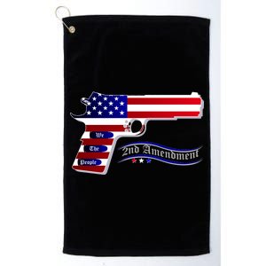 Second Amendment Support Hand Gun Platinum Collection Golf Towel