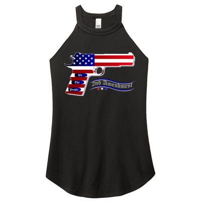 Second Amendment Support Hand Gun Women's Perfect Tri Rocker Tank