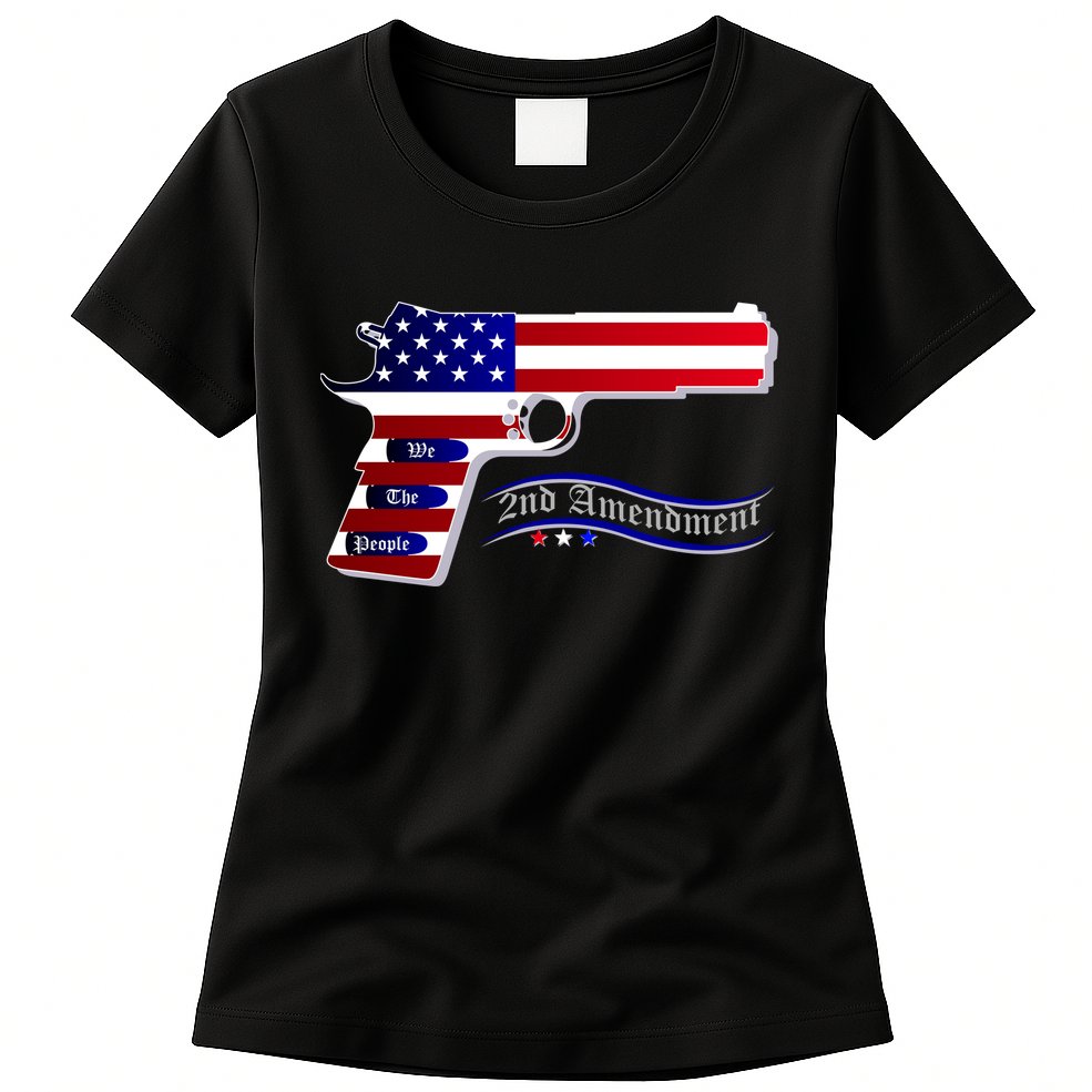 Second Amendment Support Hand Gun Womens T-Shirt
