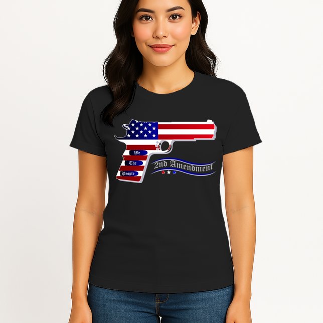 Second Amendment Support Hand Gun Womens T-Shirt