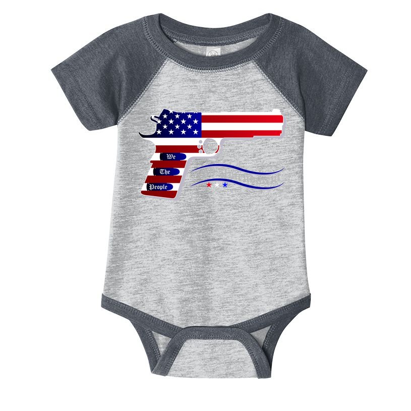 Second Amendment Support Hand Gun Infant Baby Jersey Bodysuit