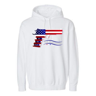 Second Amendment Support Hand Gun Garment-Dyed Fleece Hoodie