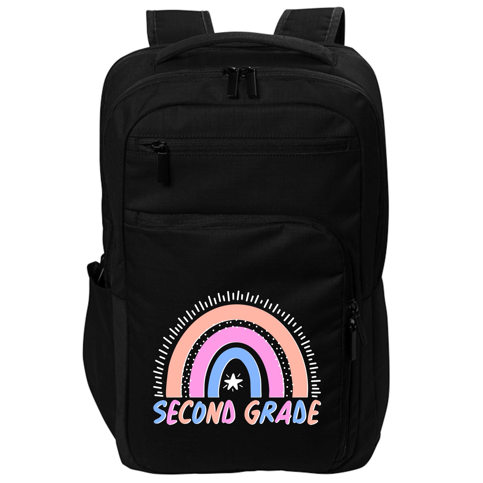 Second Grade Pastel Rainbow Impact Tech Backpack