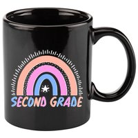 Second Grade Pastel Rainbow 11oz C Handle Ceramic Mug