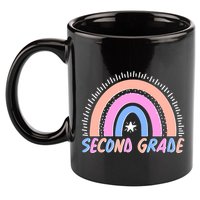 Second Grade Pastel Rainbow 11oz C Handle Ceramic Mug