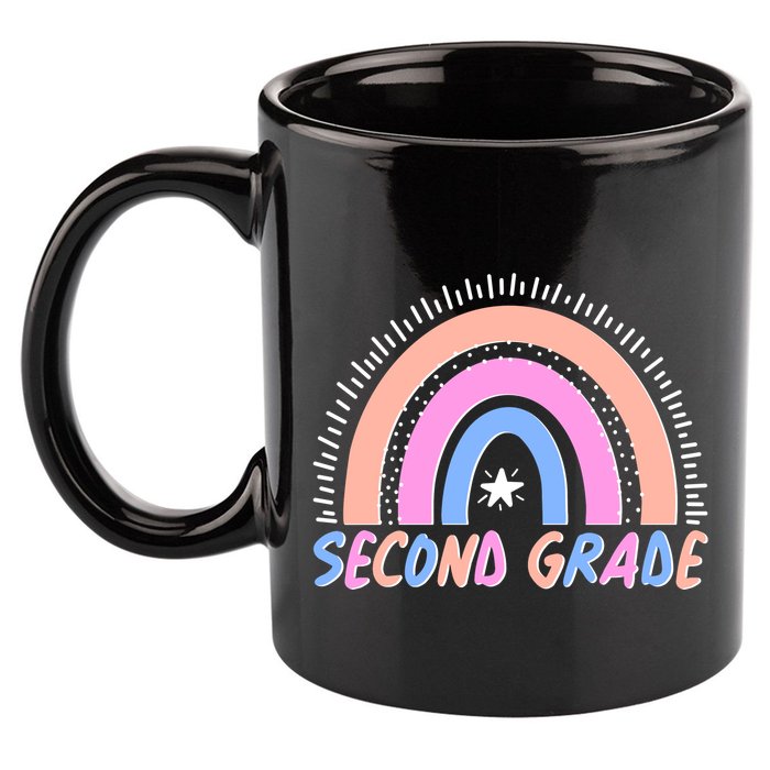 Second Grade Pastel Rainbow 11oz C Handle Ceramic Mug