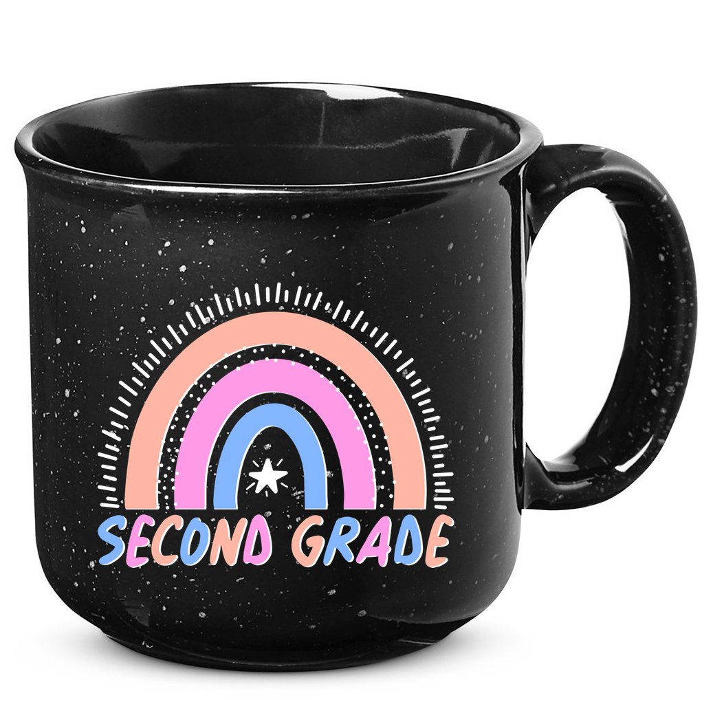 Second Grade Pastel Rainbow 15oz Campfire Ceramic Mug