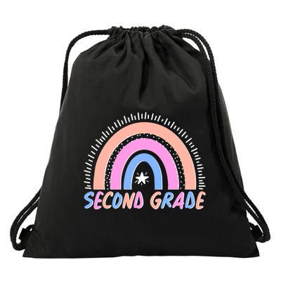 Second Grade Pastel Rainbow Drawstring Bag