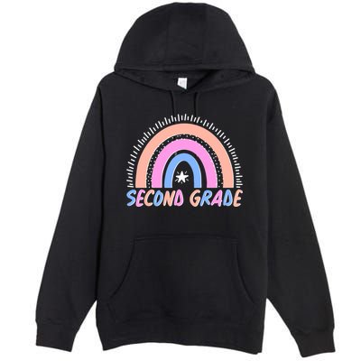 Second Grade Pastel Rainbow Premium Pullover Hoodie