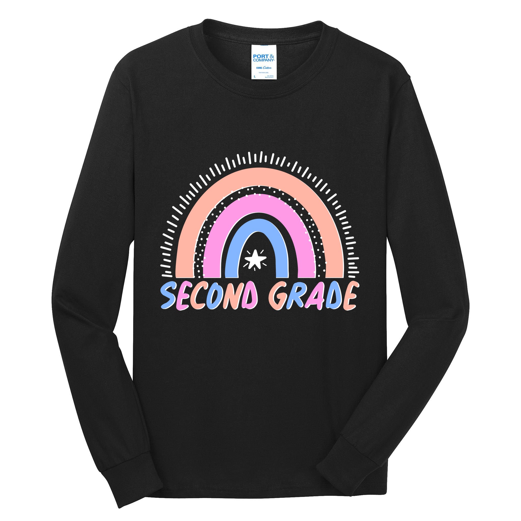 Second Grade Pastel Rainbow Tall Long Sleeve T-Shirt