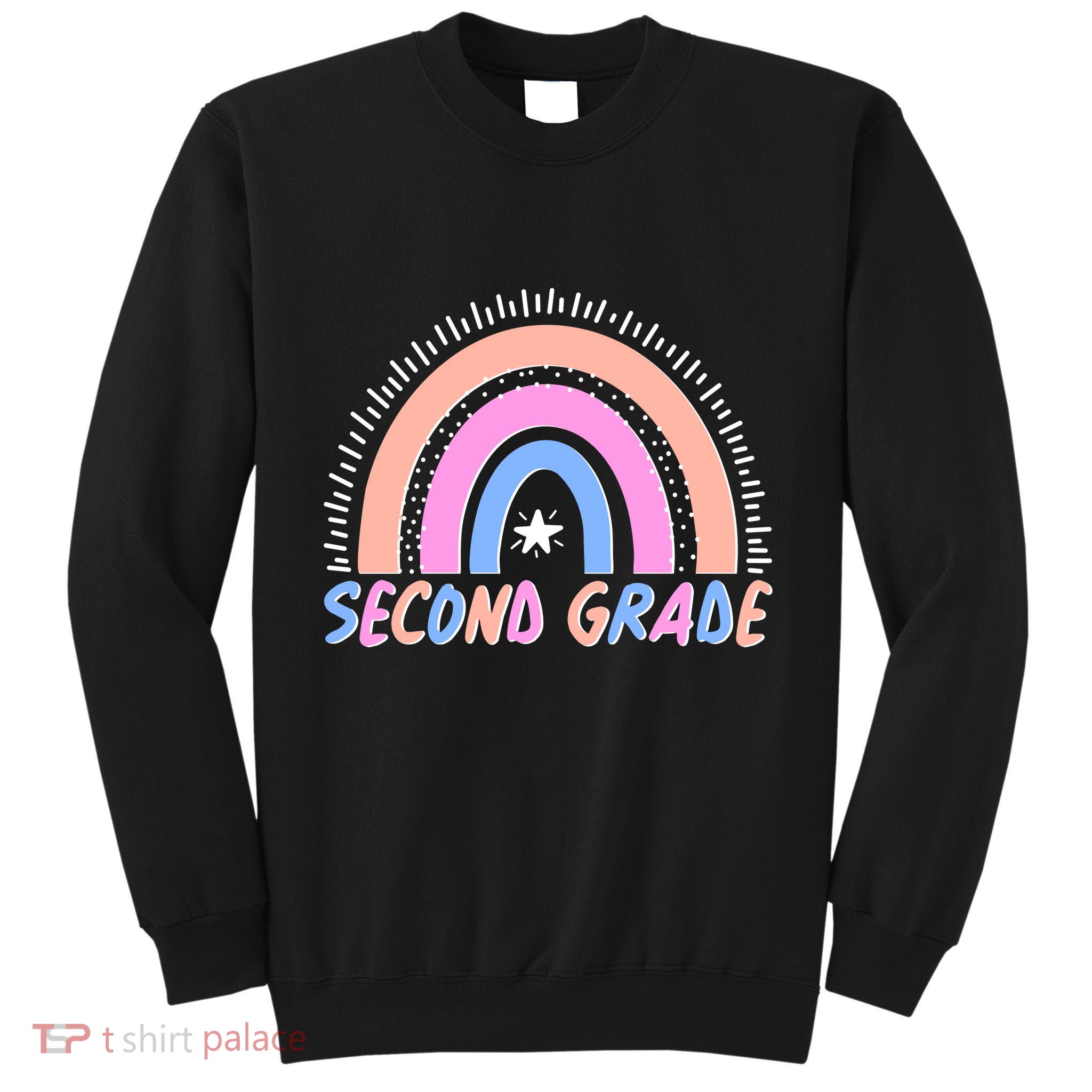 Second Grade Pastel Rainbow Tall Sweatshirt