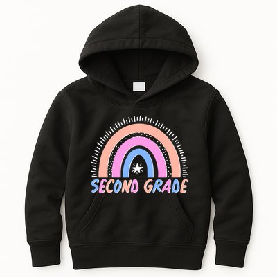 Second Grade Pastel Rainbow Kids Hoodie