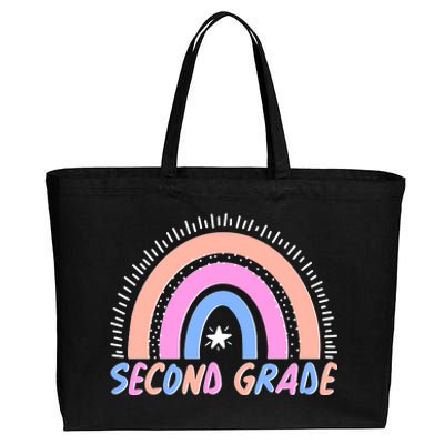 Second Grade Pastel Rainbow Cotton Canvas Jumbo Tote