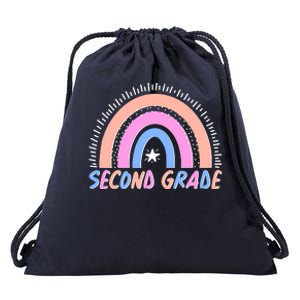 Second Grade Pastel Rainbow Drawstring Bag