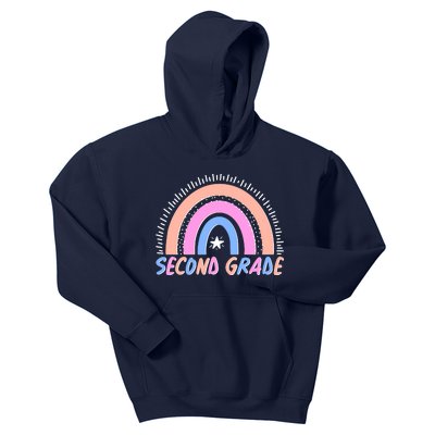 Second Grade Pastel Rainbow Kids Hoodie